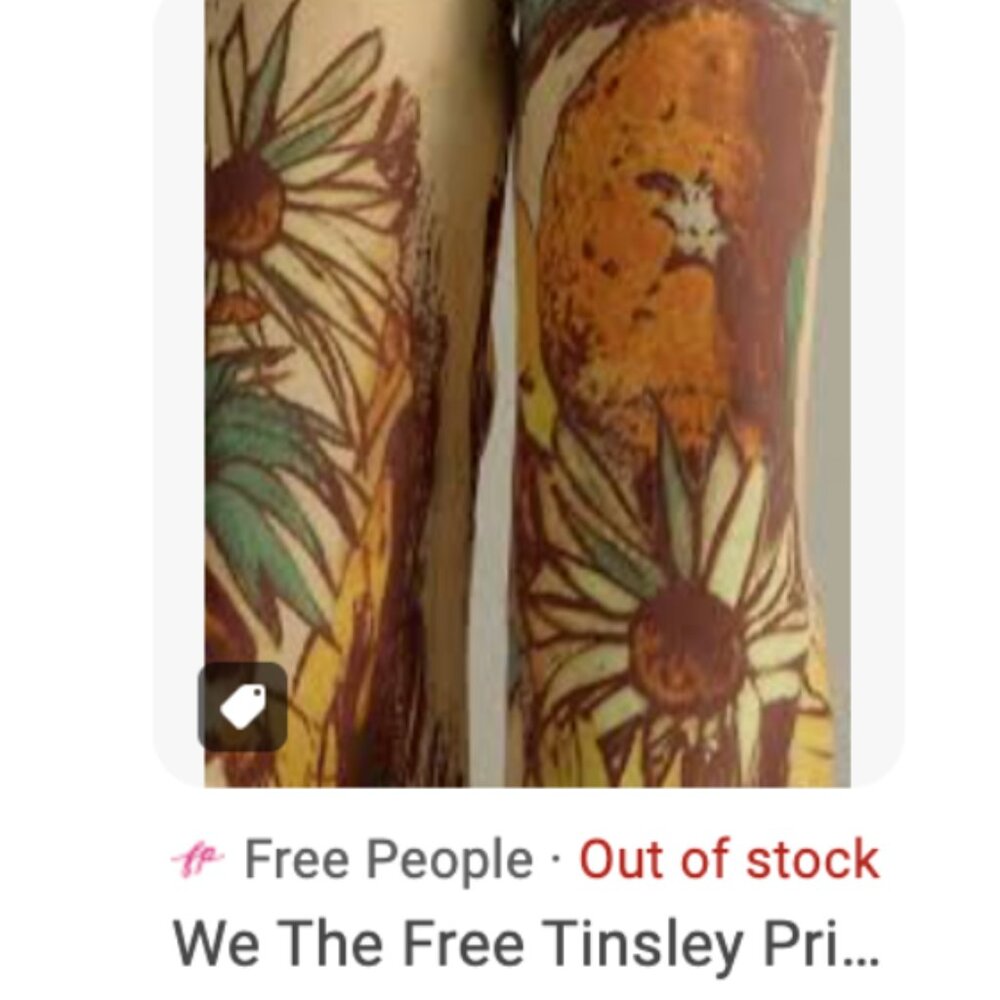 Free People "We The Free Tinsley" Printed Jeans - Size 33 - Picture 8 of 11